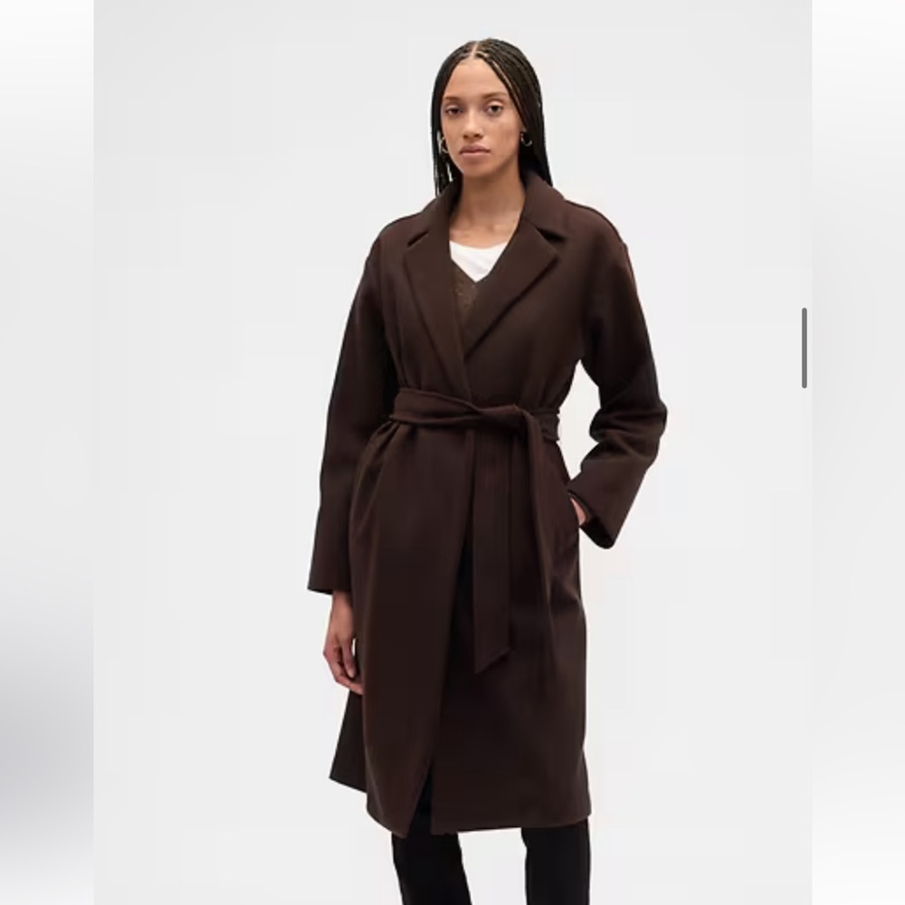 Relaxed wrap coat Gap